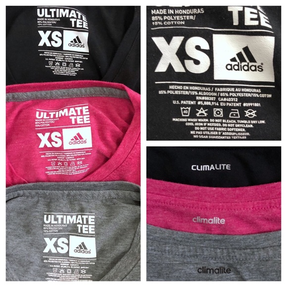 SOLD Adidas Ultimate Tee 3 Piece Bundle Size XS - Picture 6 of 7